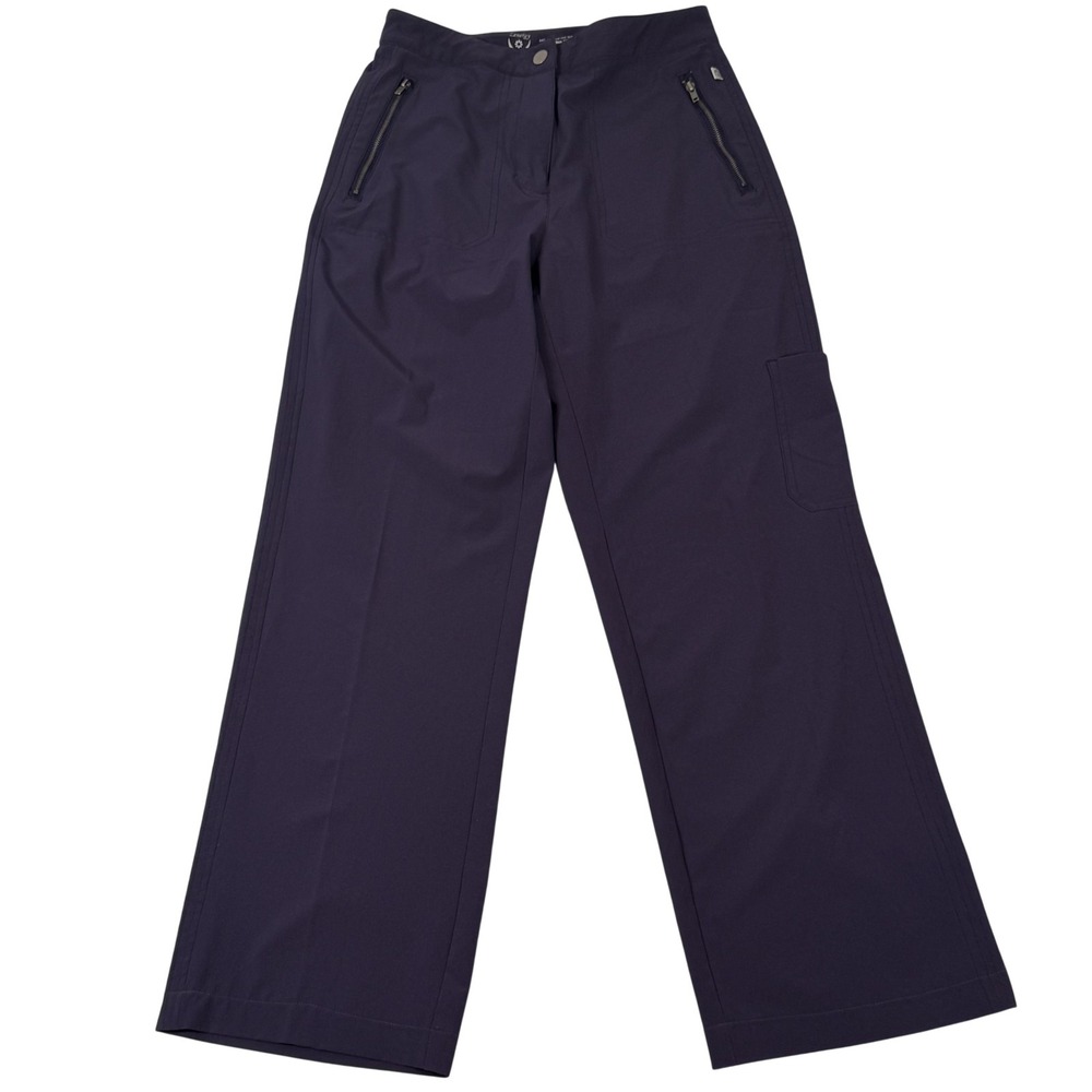 Chicos Zenergy 0 Pants Small‎ Zip Pocket Cargo Utility Travel Stretch Workwear